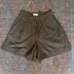 Pleated Cotton Linen Shorts (TOAST) size missing